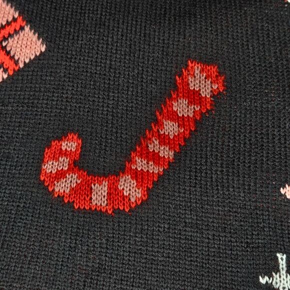 You Look Ugly Today Black Embroidered Unicorn Crew Neck Knit Christmas Sweater - Picture 7 of 14